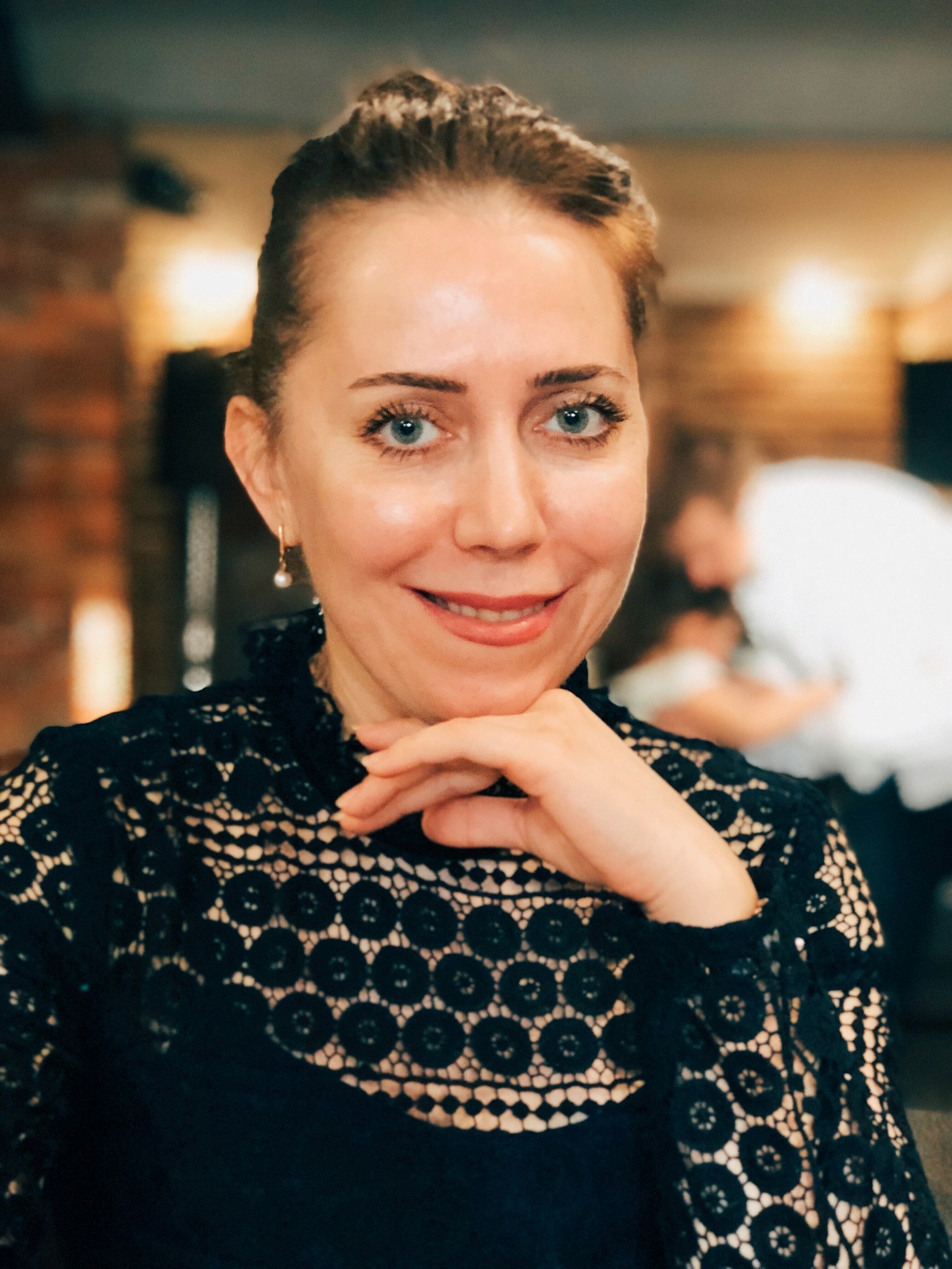 Smiling real woman portrait